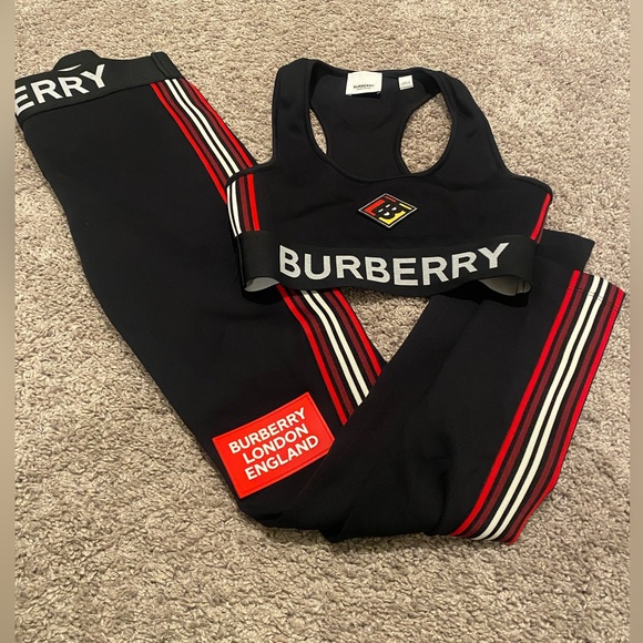 Burberry London England SW1 Leggings & Sports bra set size XS - Picture 1 of 4